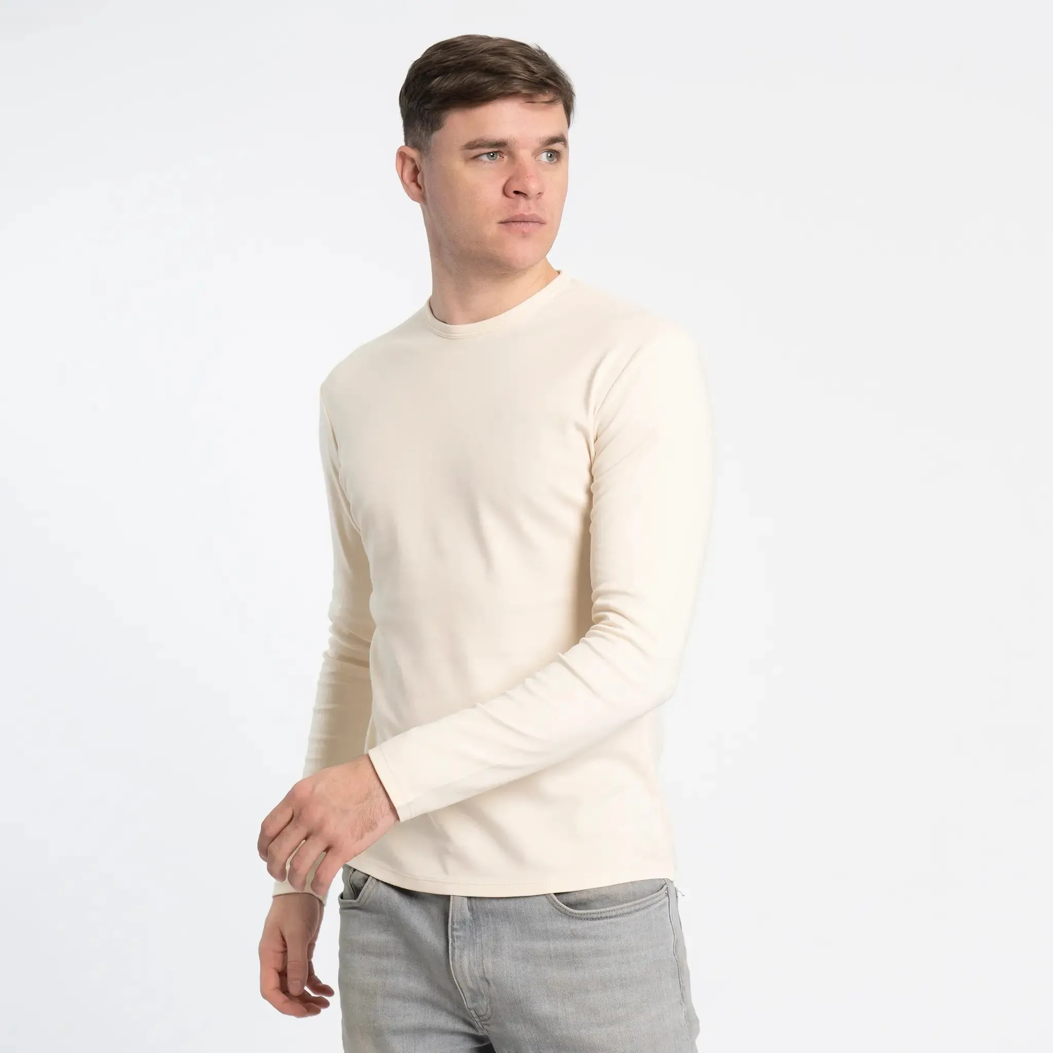 6 Pack - Men's Organic Pima Cotton Long Sleeve Shirts