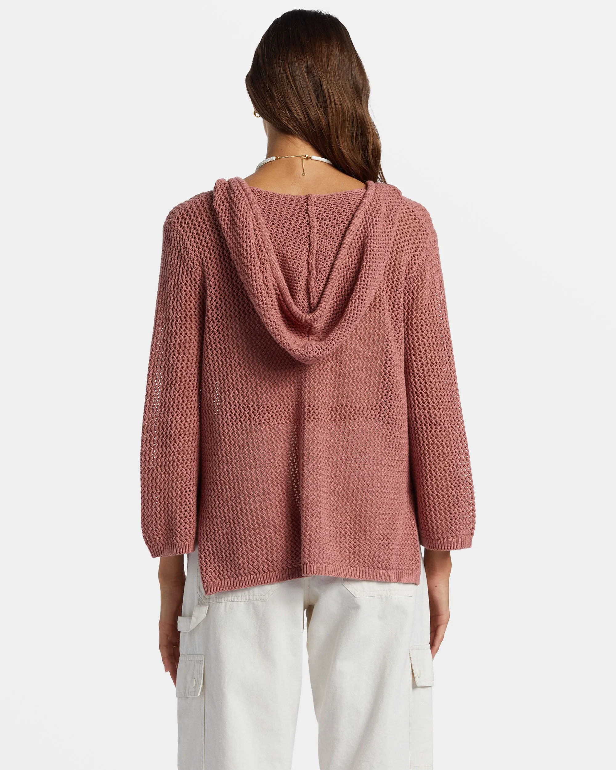 After Beach Break V-Neck Sweater - Ash Rose