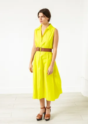 Balloon Cotton Dress in Yellow