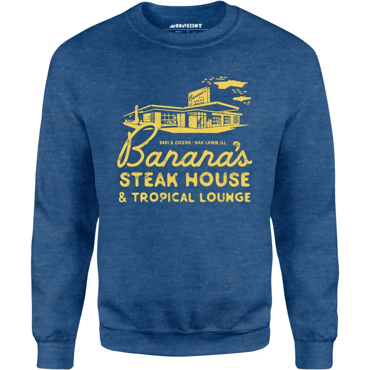 Banana's Steak House - Oak Lawn, Il - Vintage Restaurant - Unisex Sweatshirt