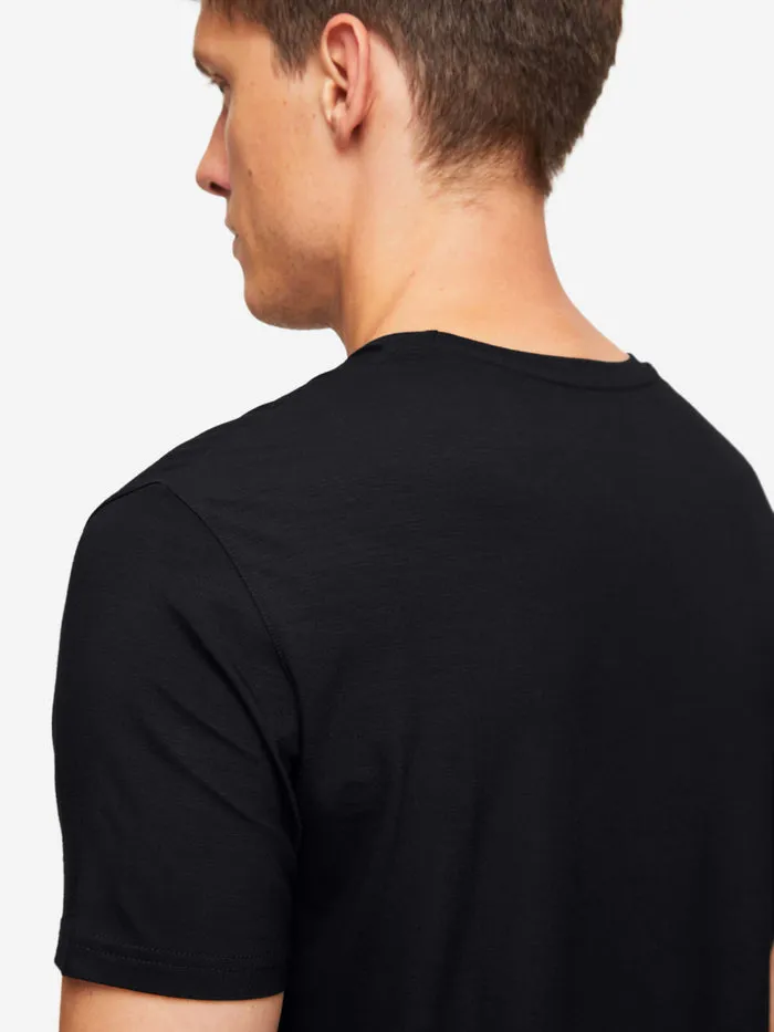 Basel Micro Modal Stretch short sleeve - BLACK