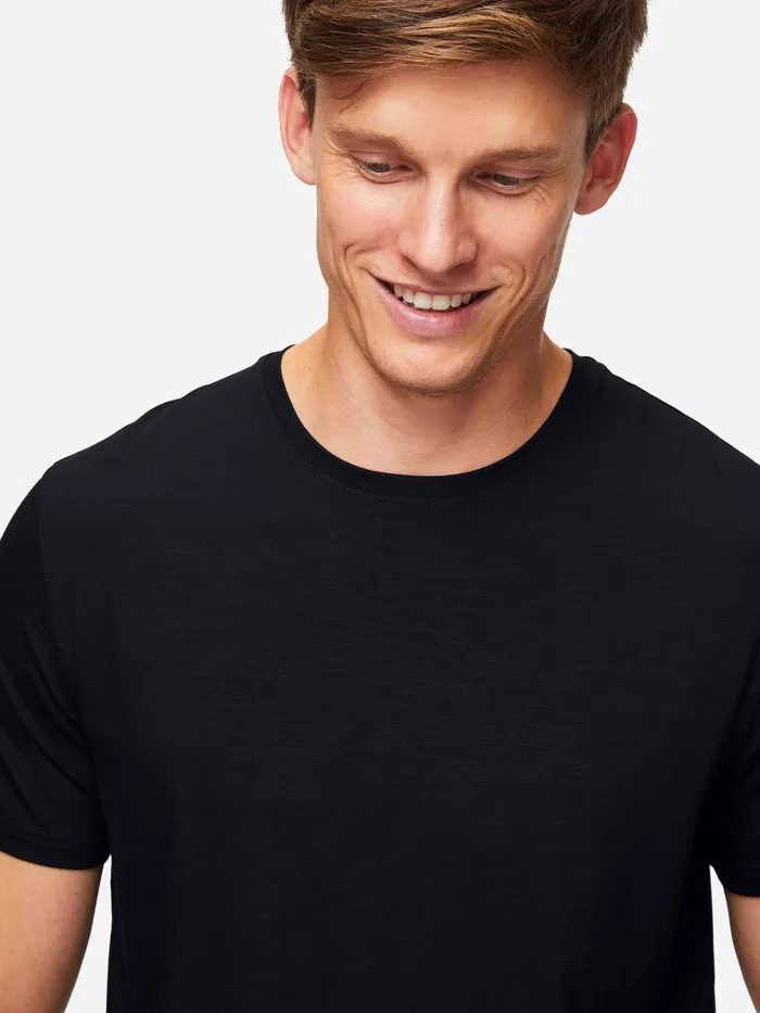 Basel Micro Modal Stretch short sleeve - BLACK