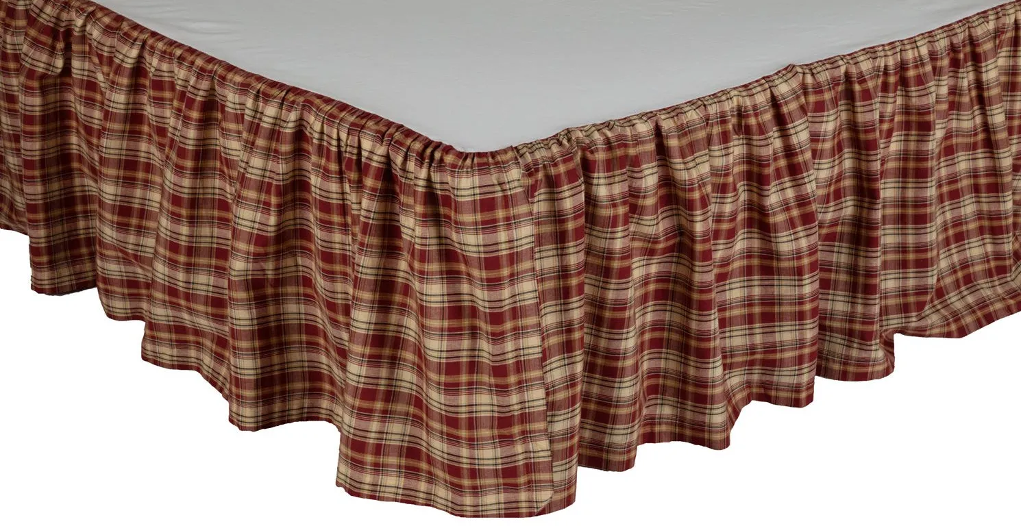 Beckham Plaid King Bed Skirt 78x80x16