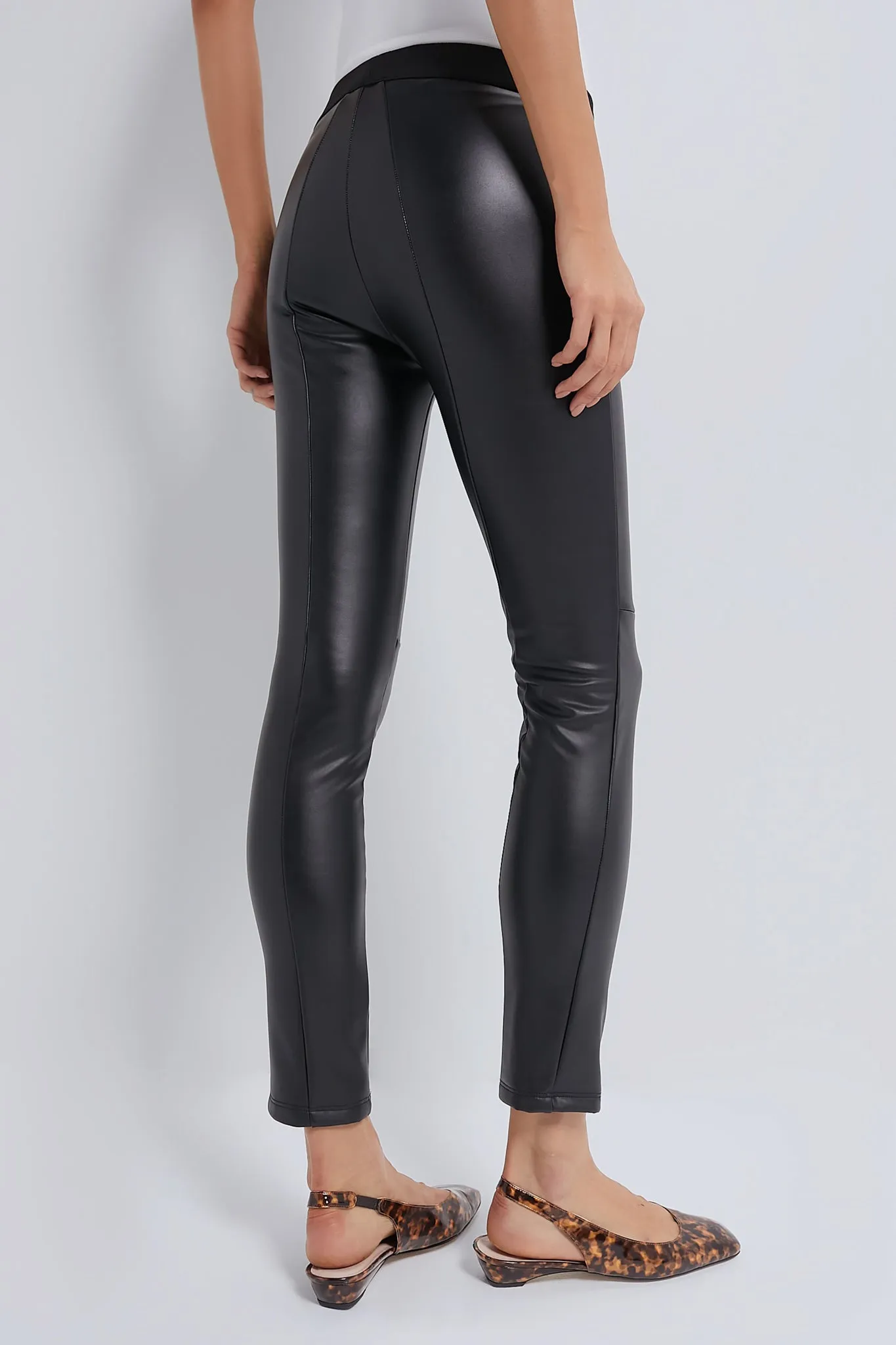 Black Vegan Leather Legging