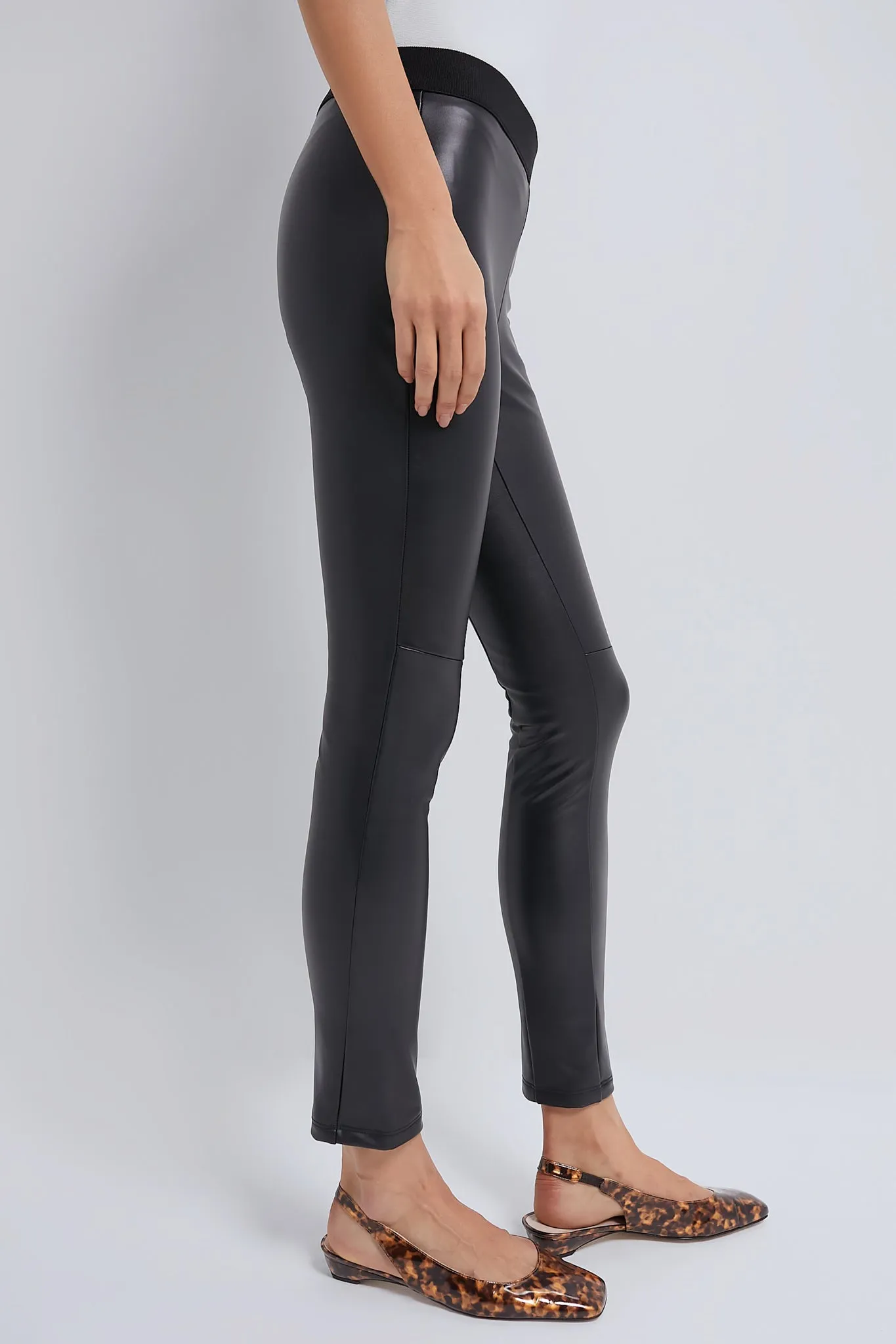 Black Vegan Leather Legging