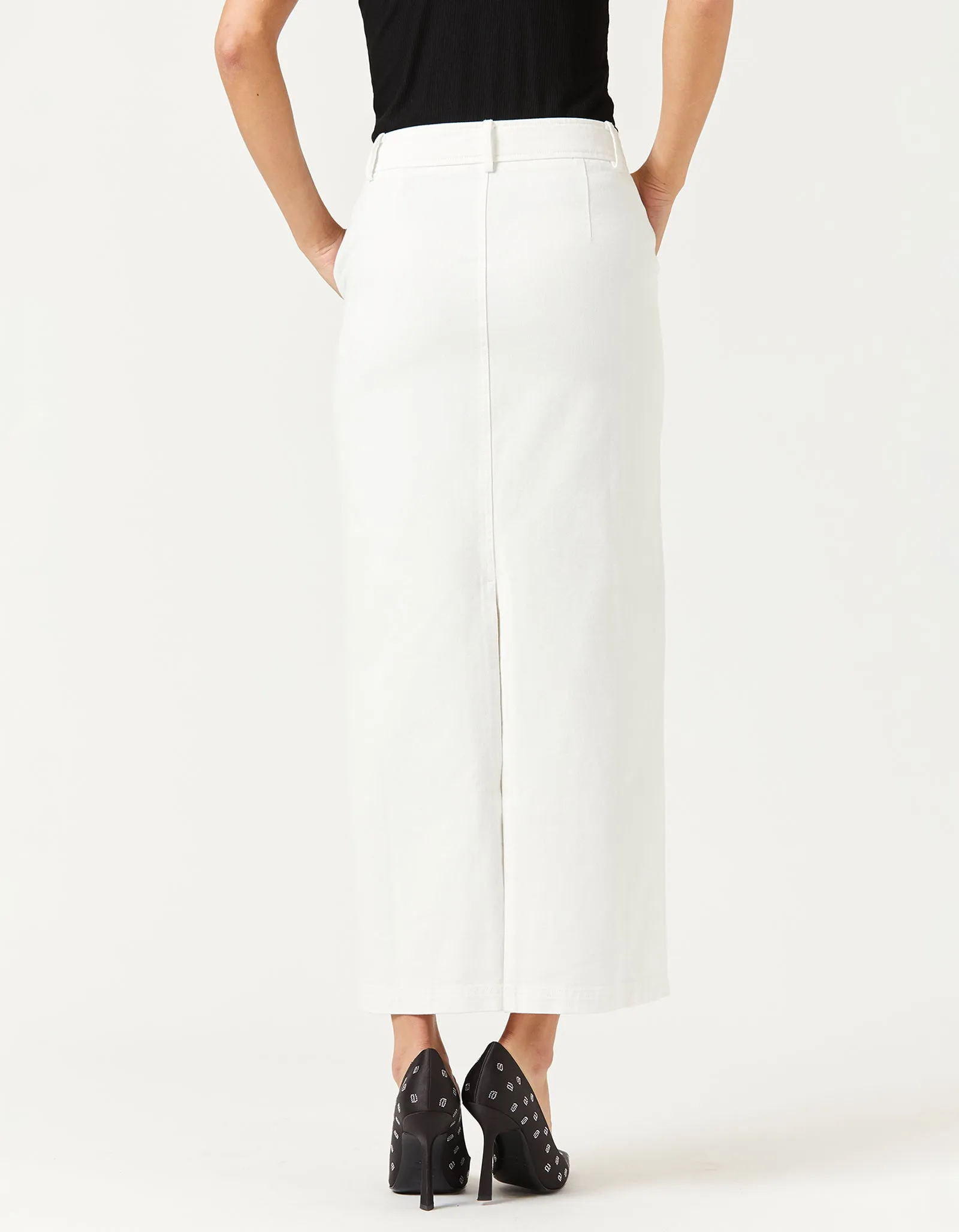 Blake Midi Skirt - White