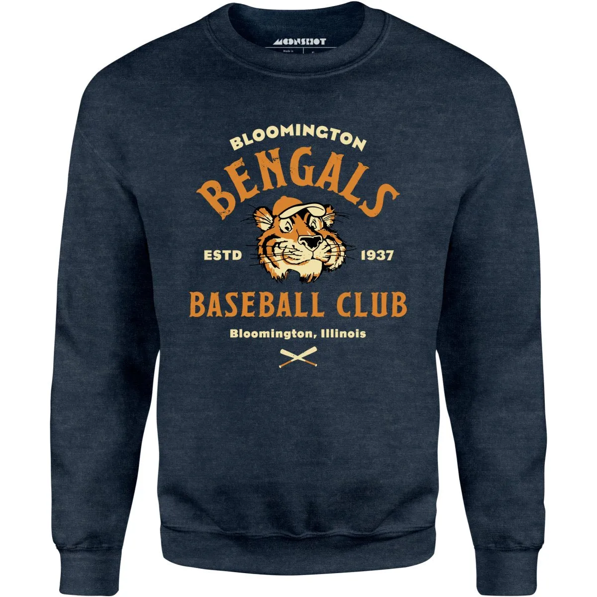 Bloomington Bengals - Illinois - Vintage Defunct Baseball Teams - Unisex Sweatshirt