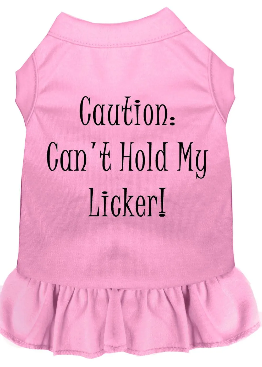 Can't Hold My Licker Screen Print Dress Light Pink Xxxl (20)