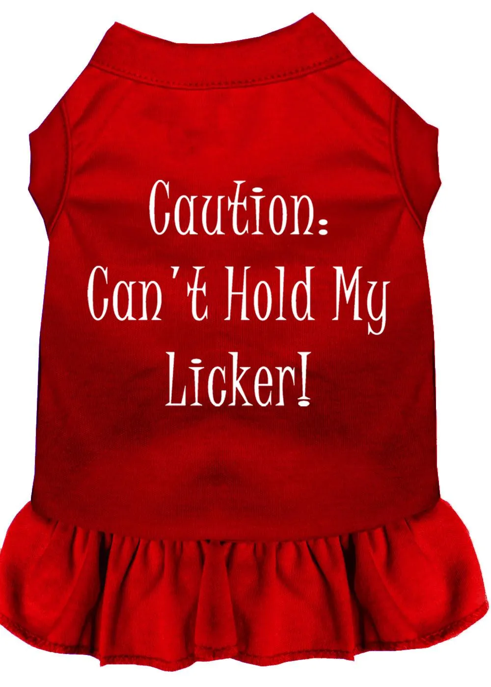 Can't Hold My Licker Screen Print Dress Red 4x (22)