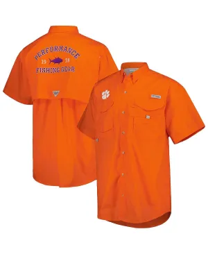 Clemson Tigers Bonehead Columbia Men's Orange Button Down Shirt