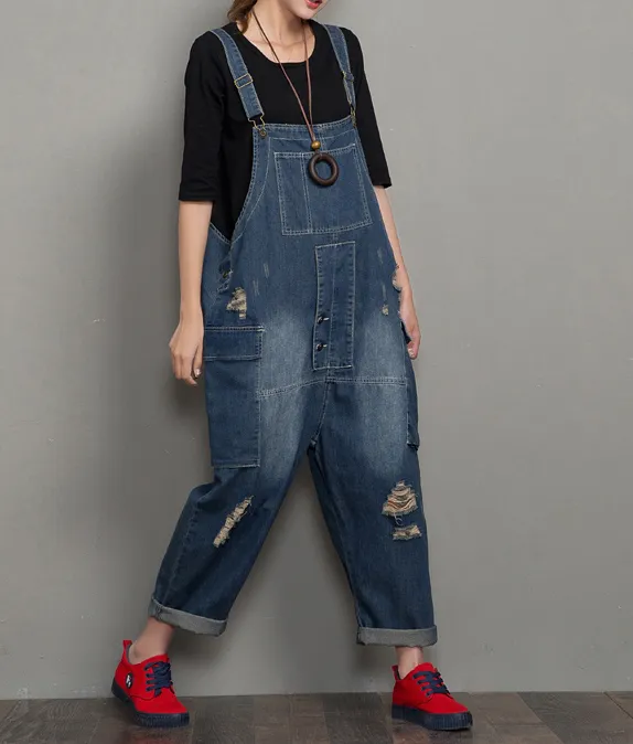 Denim Casual Spring Denim Overall Women Jumpsuits QYCQ35