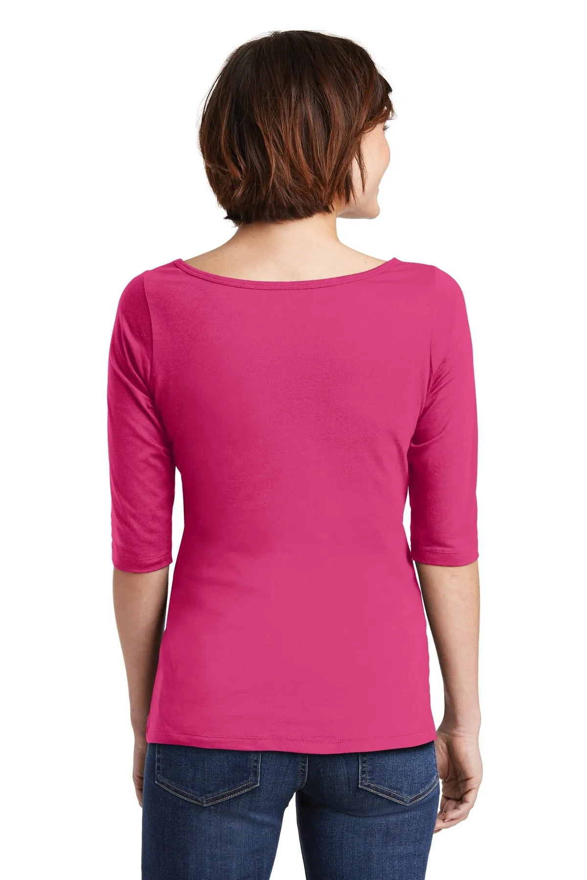 District Women's Perfect Weight 3/4-Sleeve Tee. DM107L