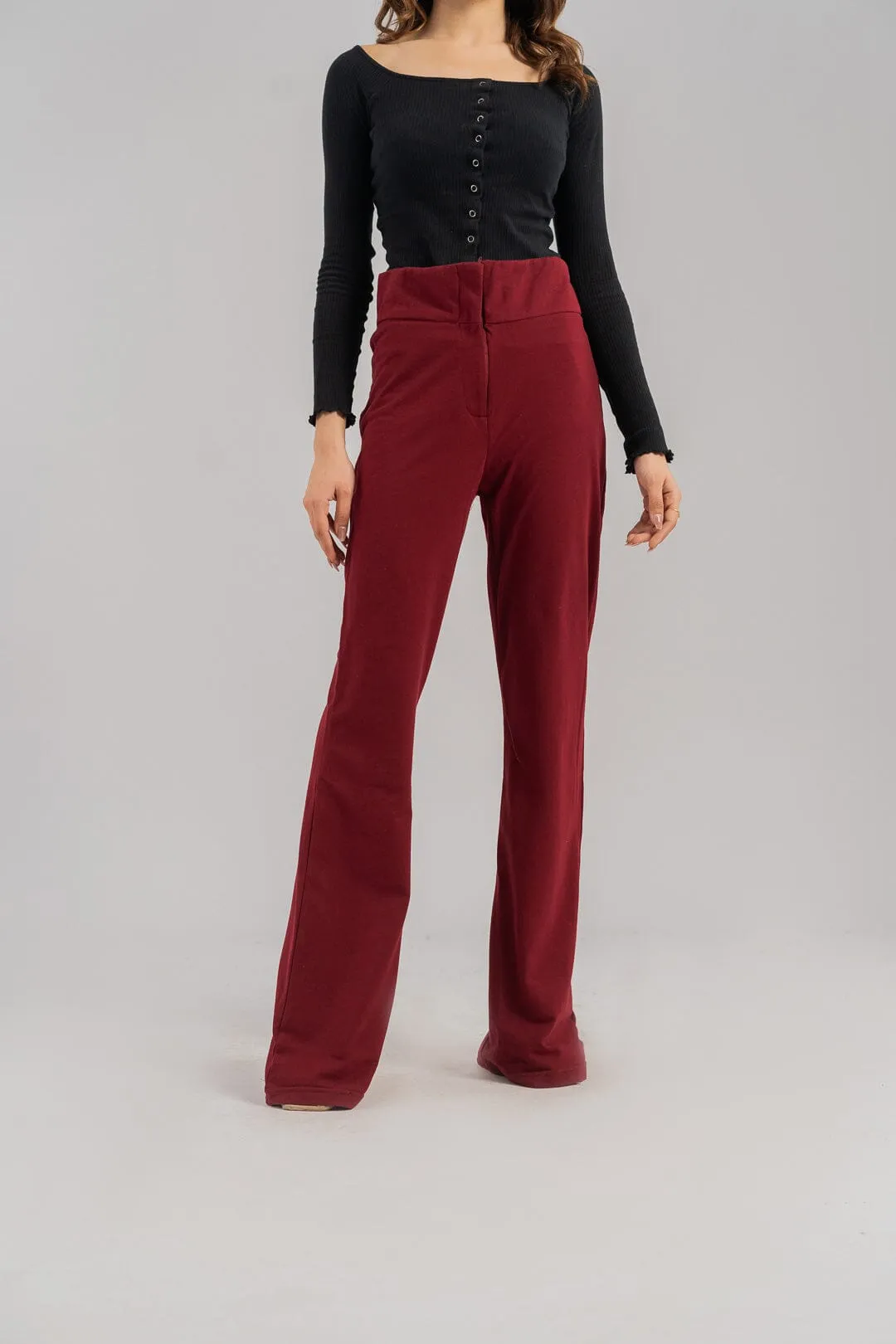 East West Women's Pique Flared Trousers