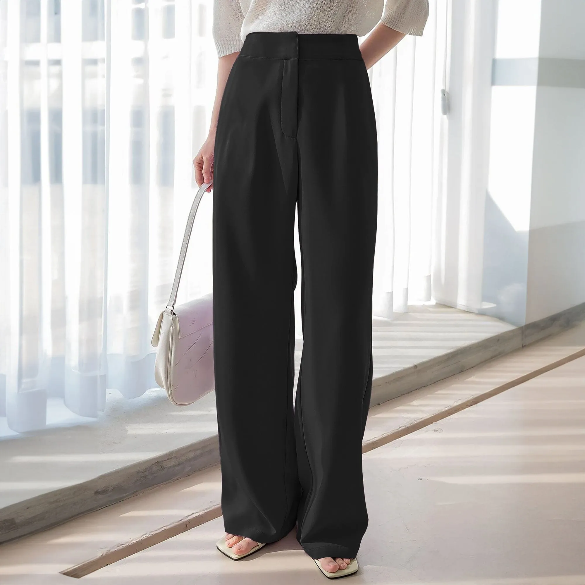 East West Women's Pique Flared Trousers