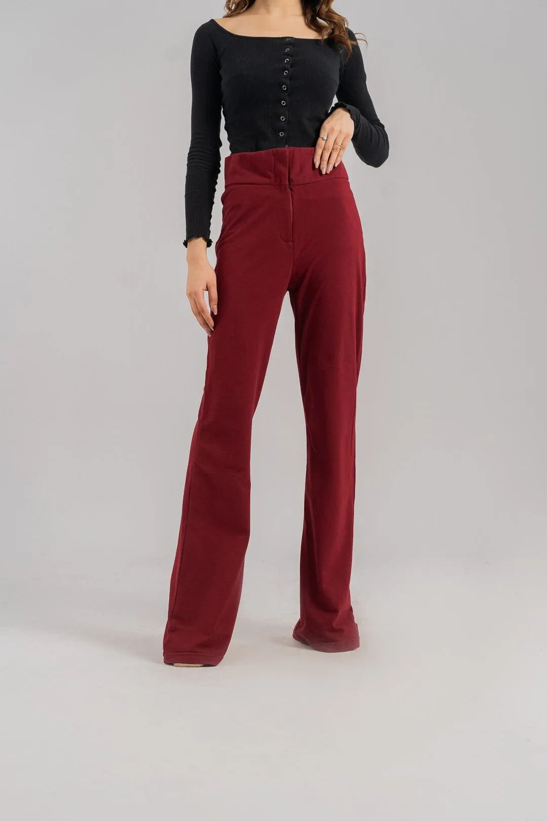 East West Women's Pique Flared Trousers