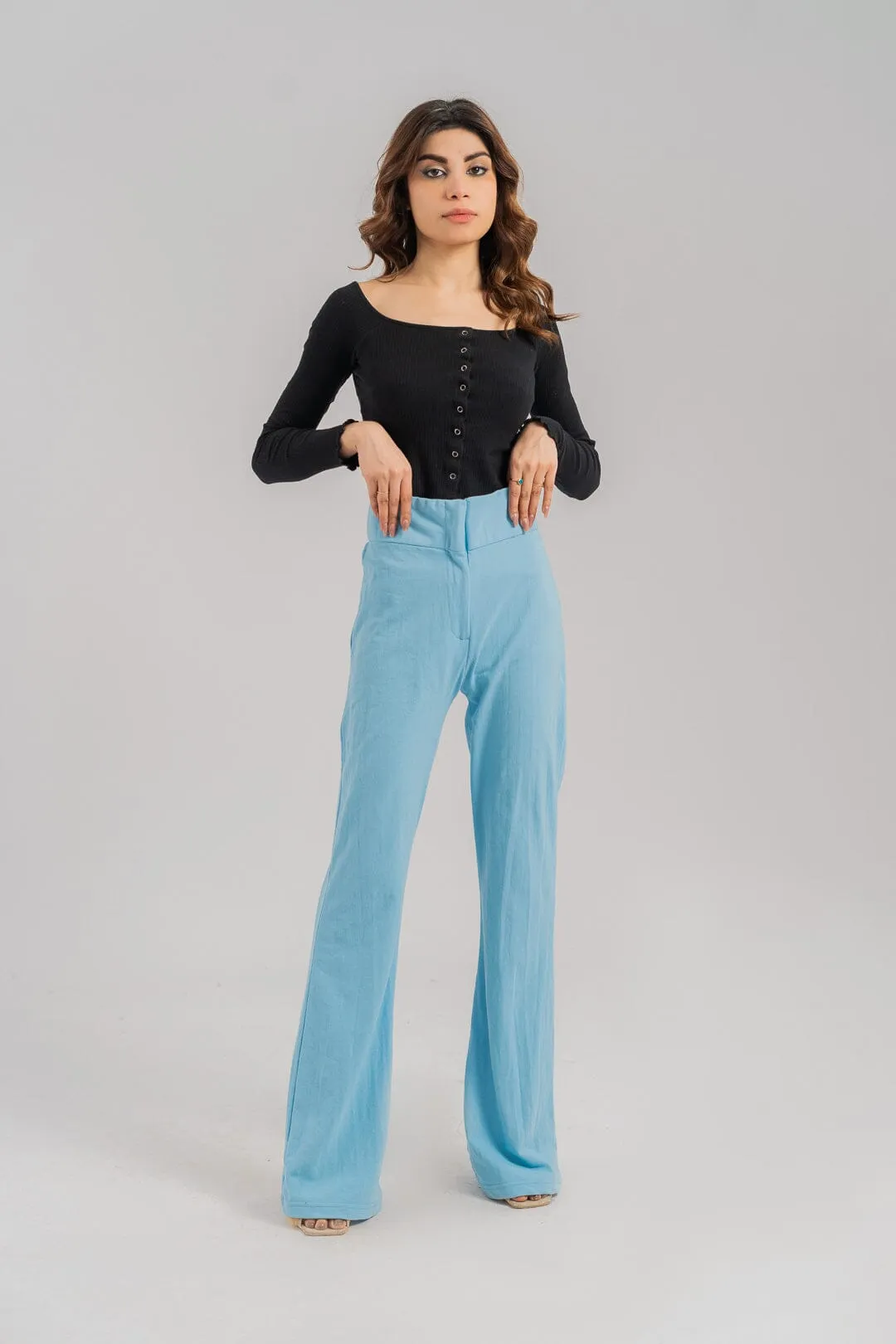 East West Women's Pique Flared Trousers