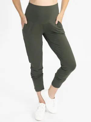 Eden Ultra Soft Maternity Lounge Pants in Olive Green