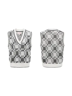 EP YAYING Jacquard Knit Vest