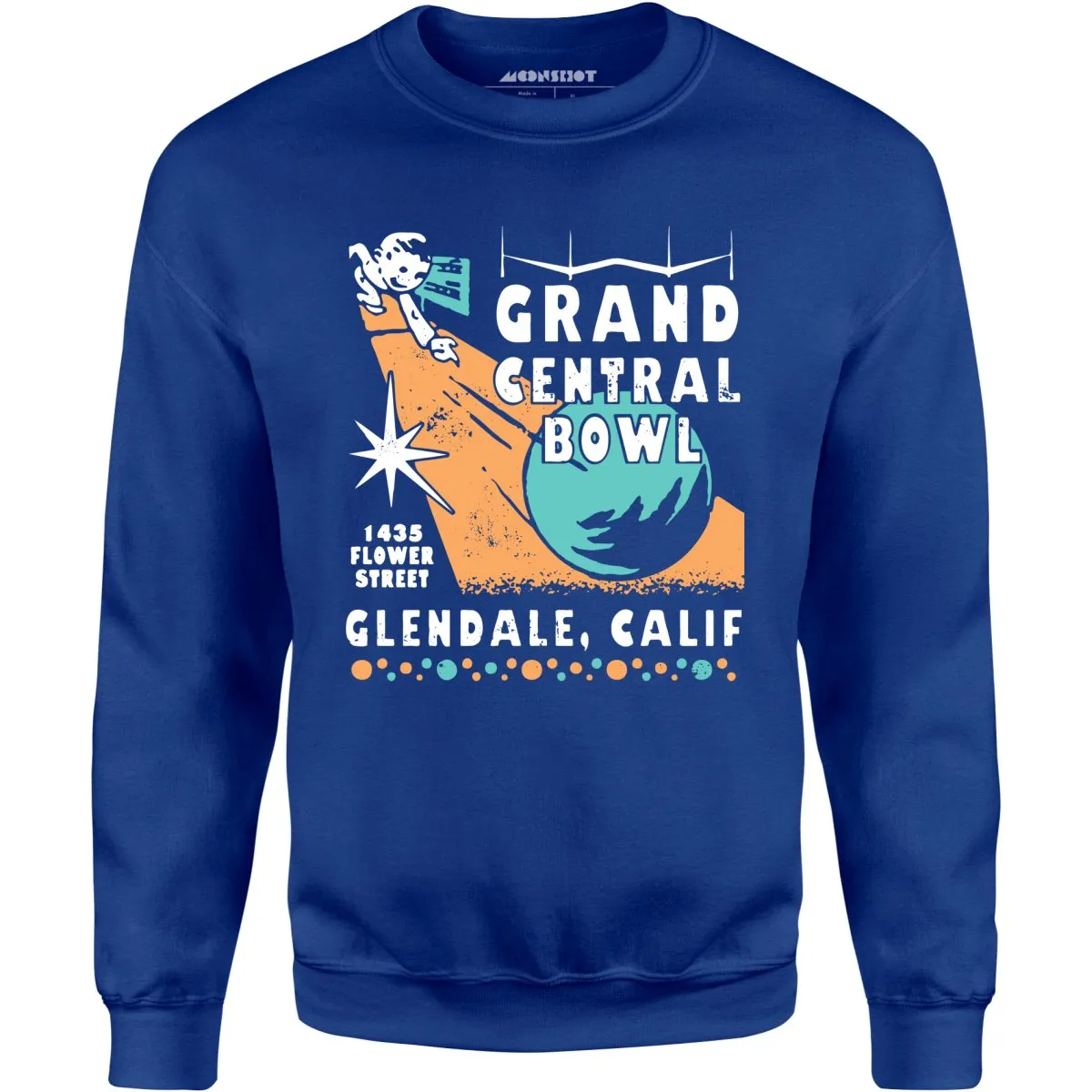 Grand Central Bowl - Glendale, CA - Vintage Bowling Alley - Unisex Sweatshirt