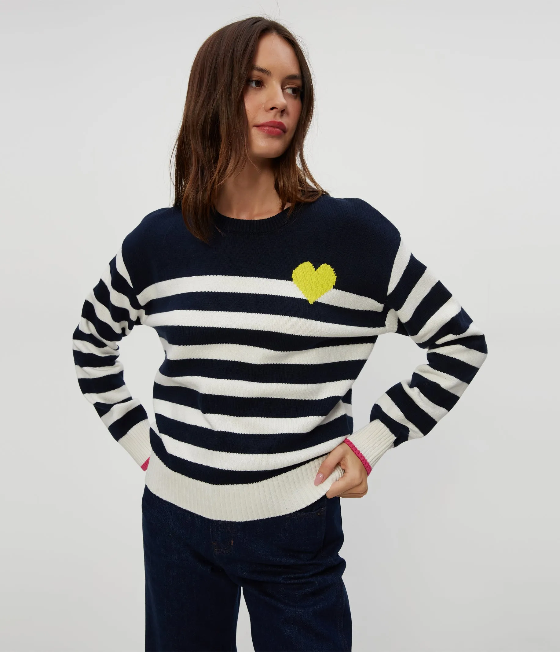 Heart Stripe Sweater