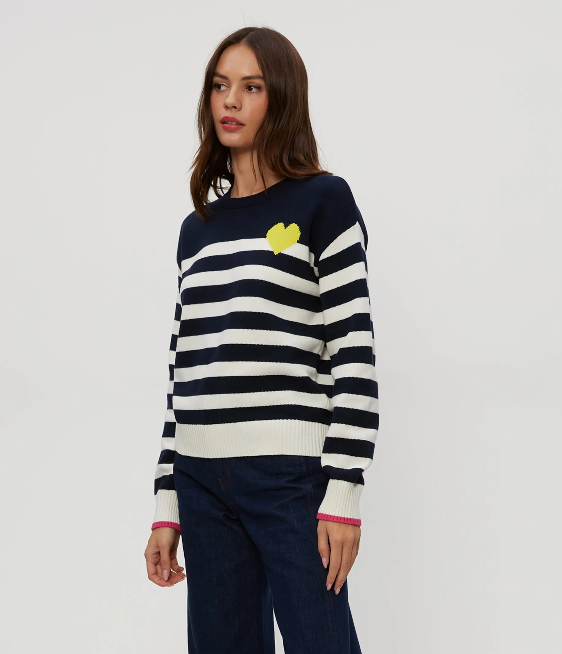 Heart Stripe Sweater