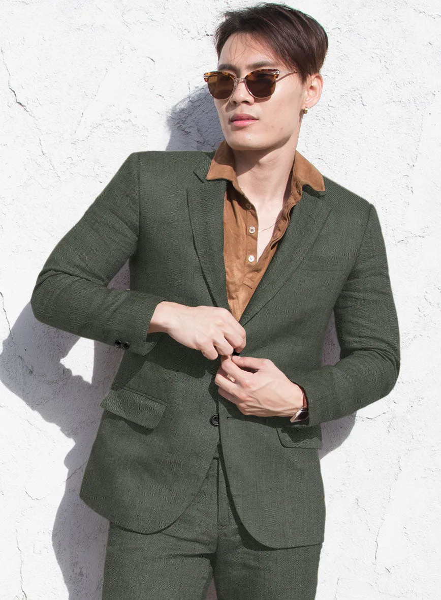 Heavy Linen Green Jacket