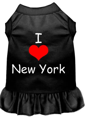 I Heart New York Screen Print Dress Black Lg (14)