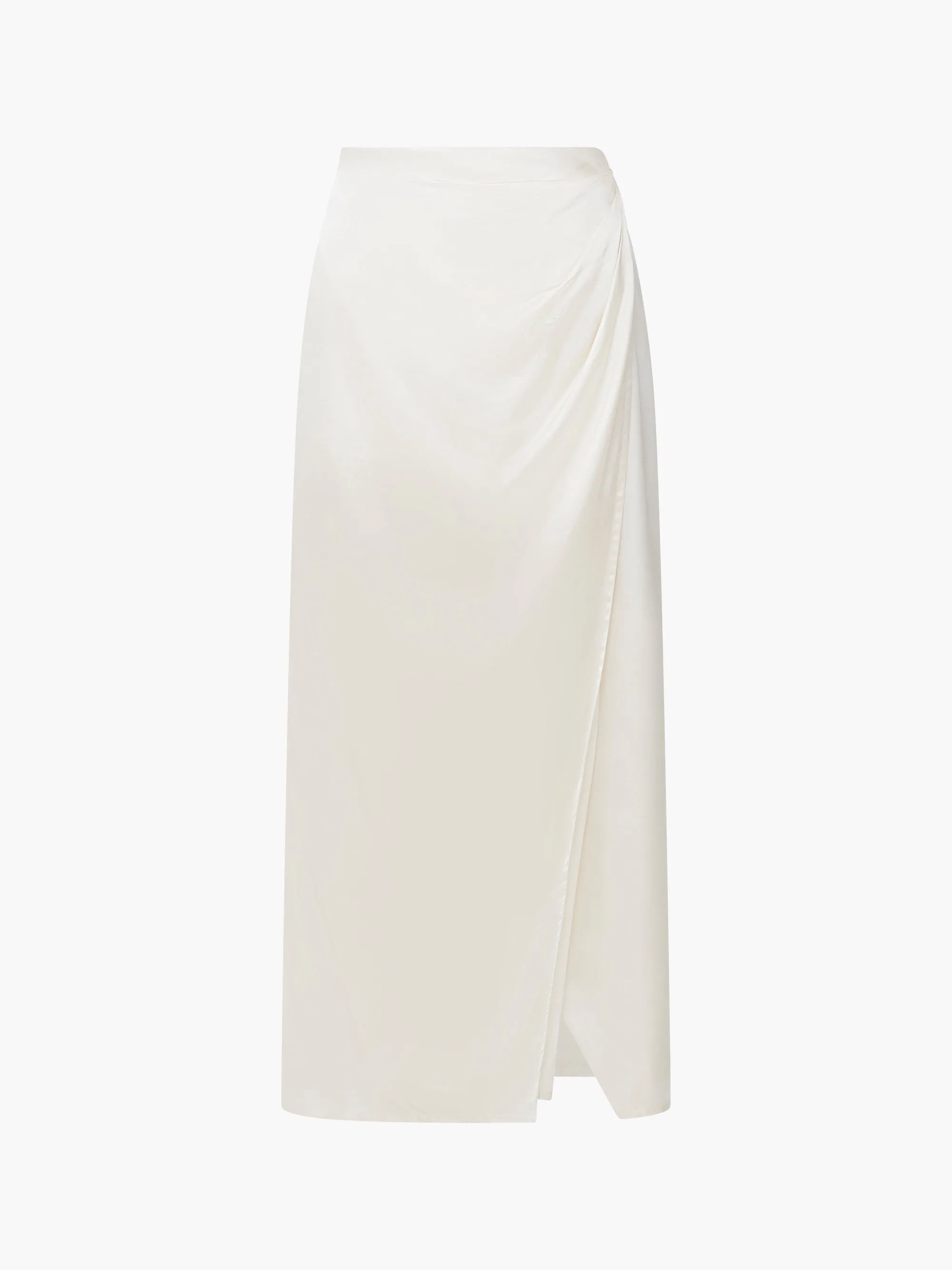 Inu Satin Wrap Midi Skirt