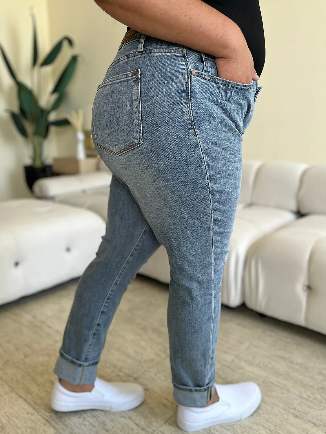 Judy Blue High Waist Cuff Hem Jeans