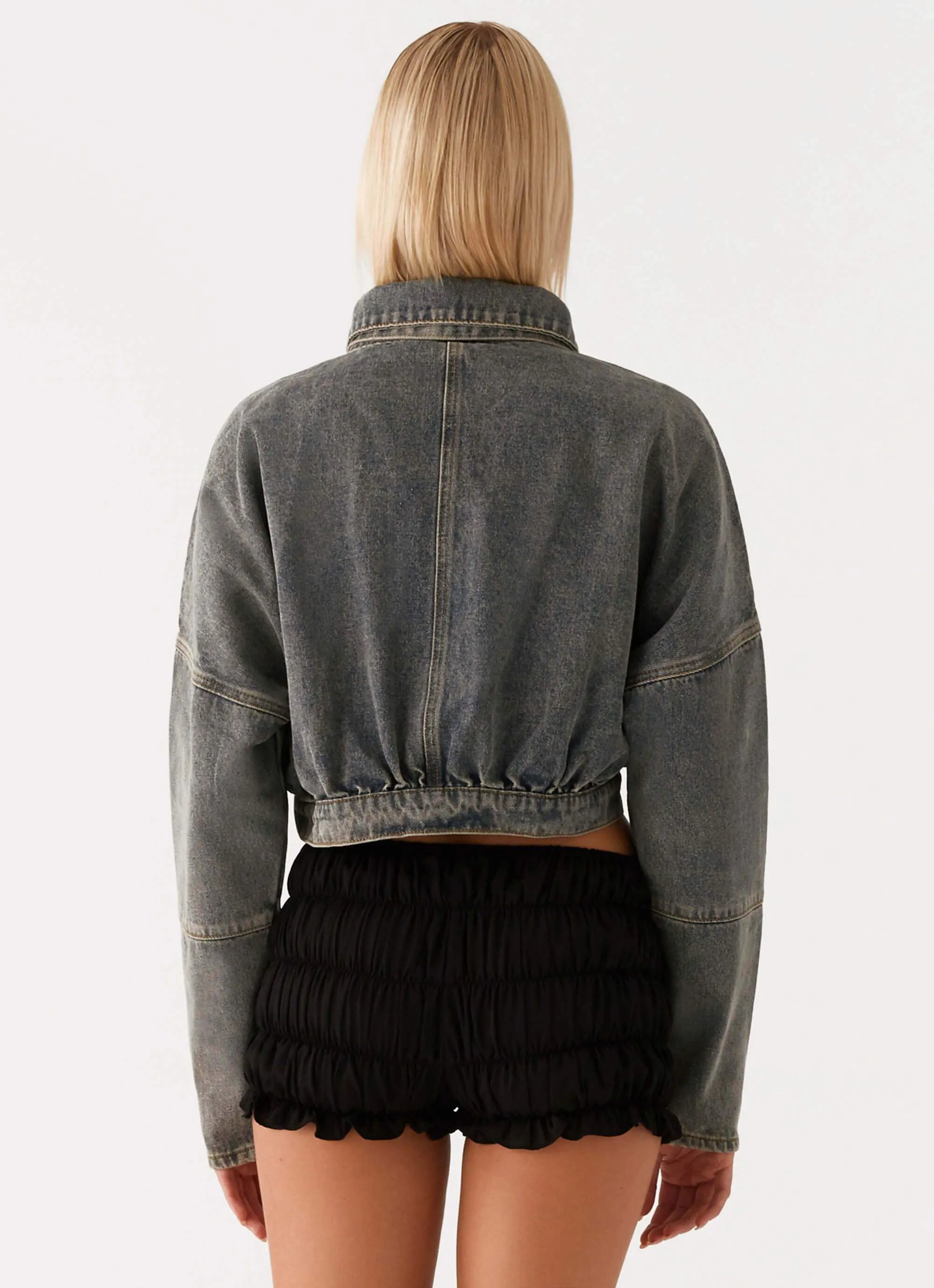 Lilith Boxy Denim Jacket - Vintage Wash