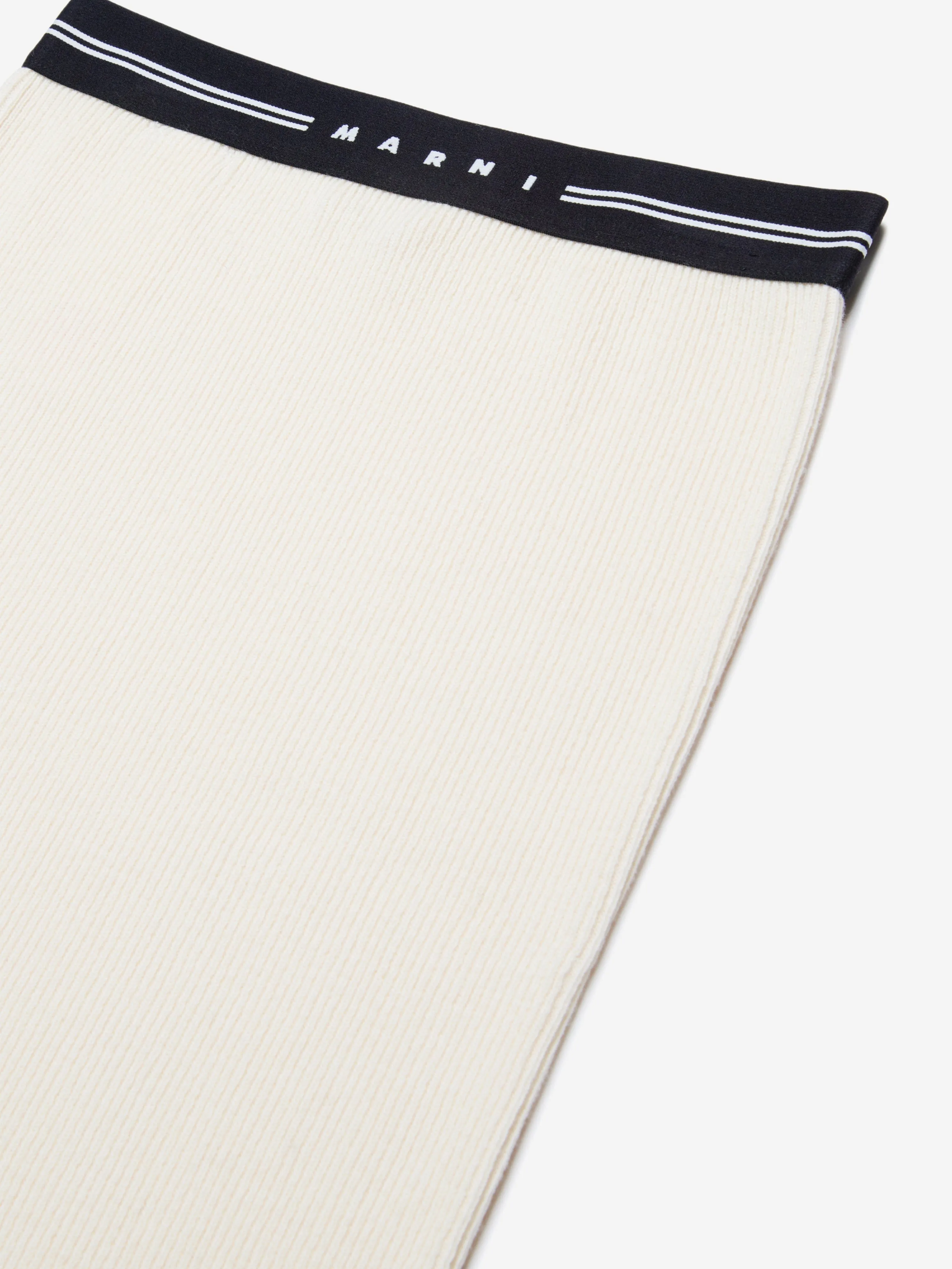 MARNI Girls Cashmere Skirt in Ivory