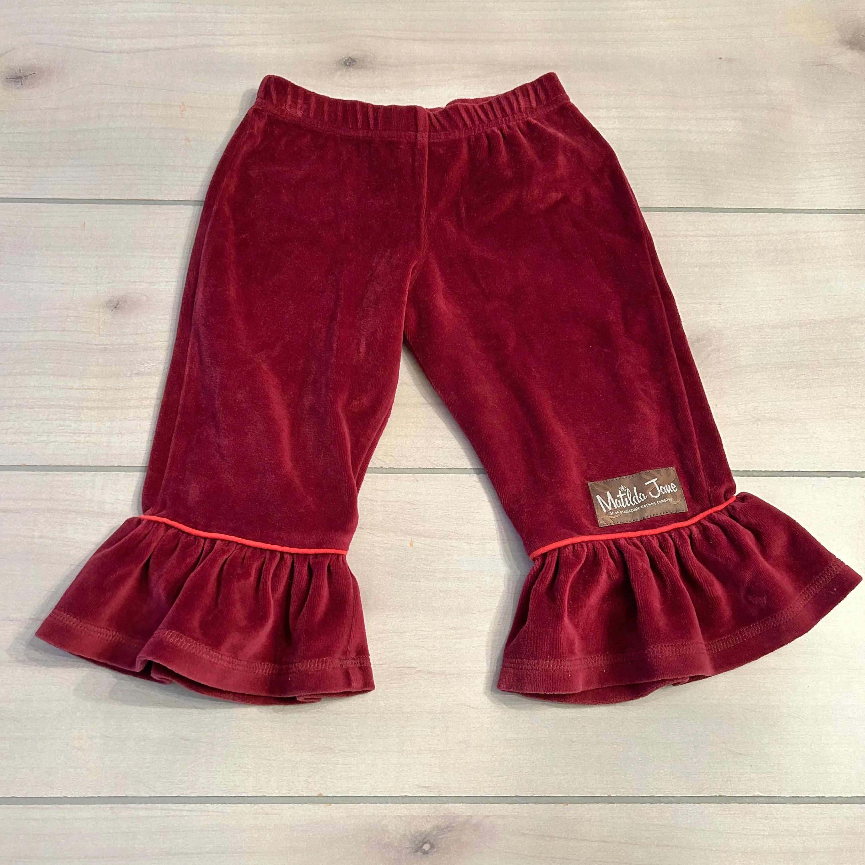 Matilda Jane Razzleberry Big Ruffles Velour Pant