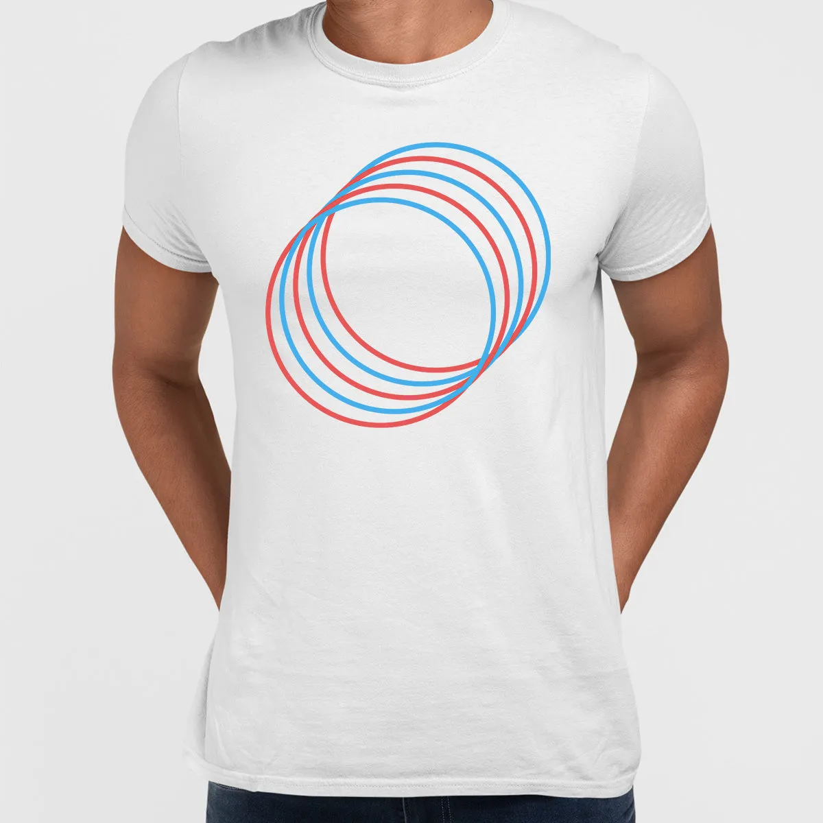 Modern Geometric Elements - Line Dots & Shapes Printed t-shirts Unisex Sample 18