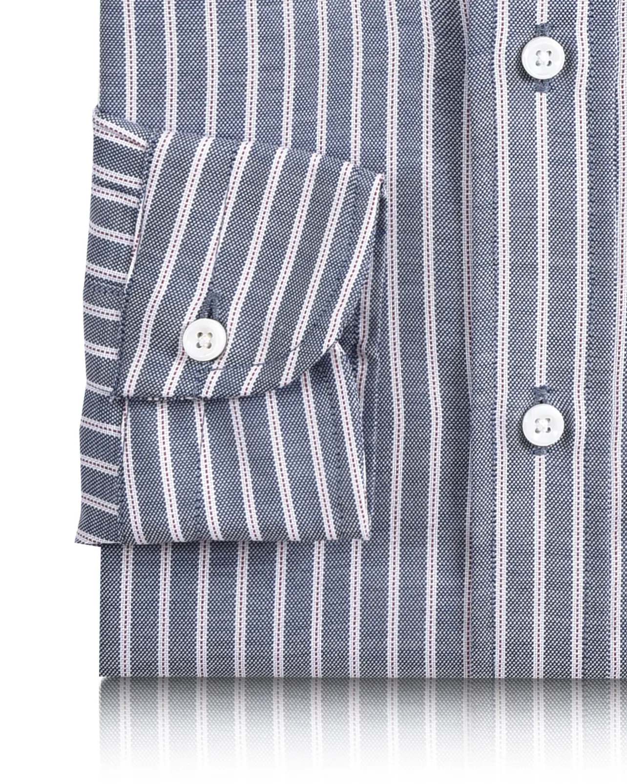 Navy Awning Red Pinstripes Oxford Shirt