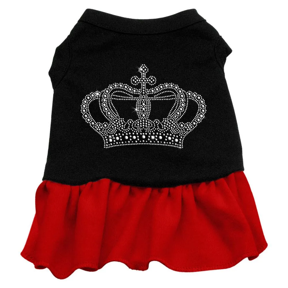 Rhinestone Crown Dress Black with Red XS (8)