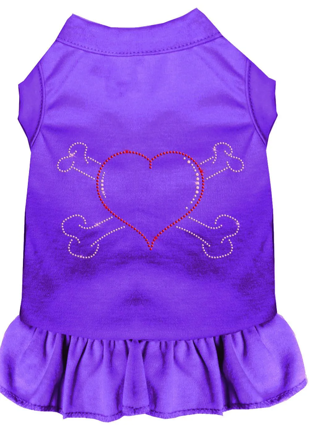 Rhinestone Heart And Crossbones Dress Purple Sm (10)