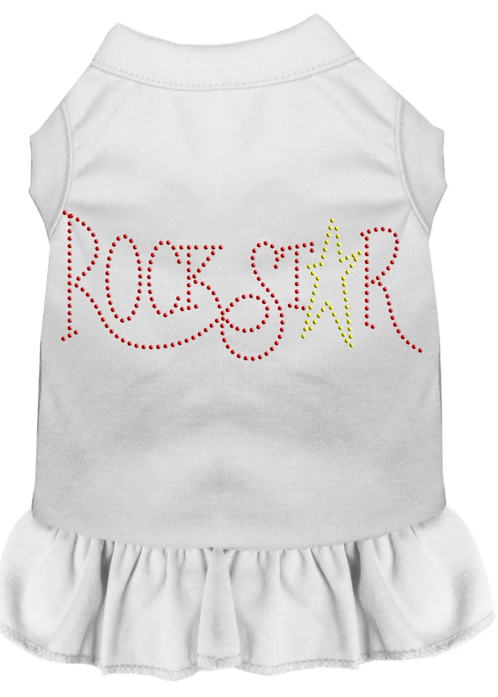 Rhinestone Rockstar Dress White Xxl (18)