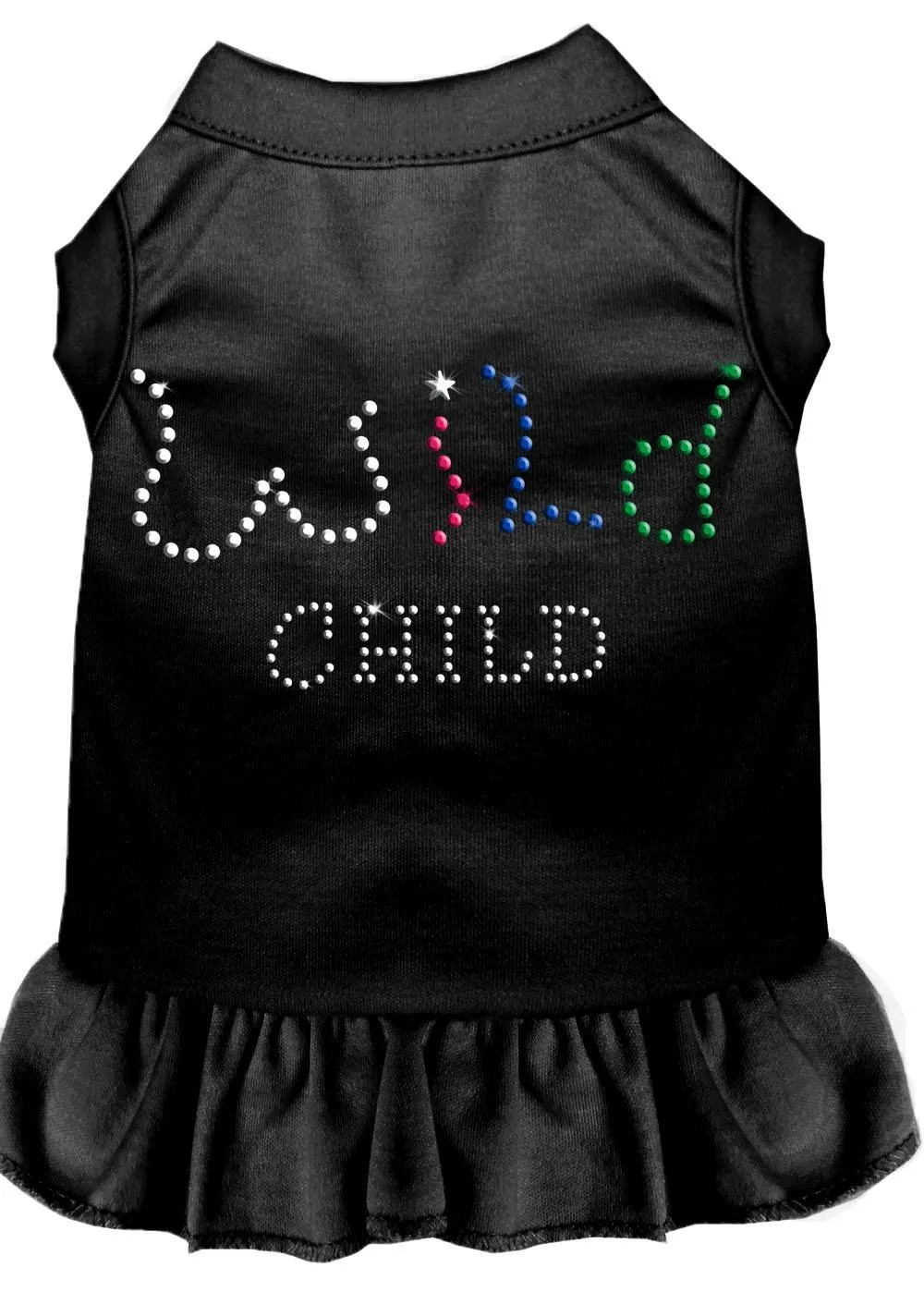 Rhinestone Wild Child Dress Black Sm (10)