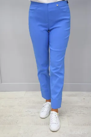 Robell Bella Cornflower Blue 7/8 Trousers - 51568 5499 600