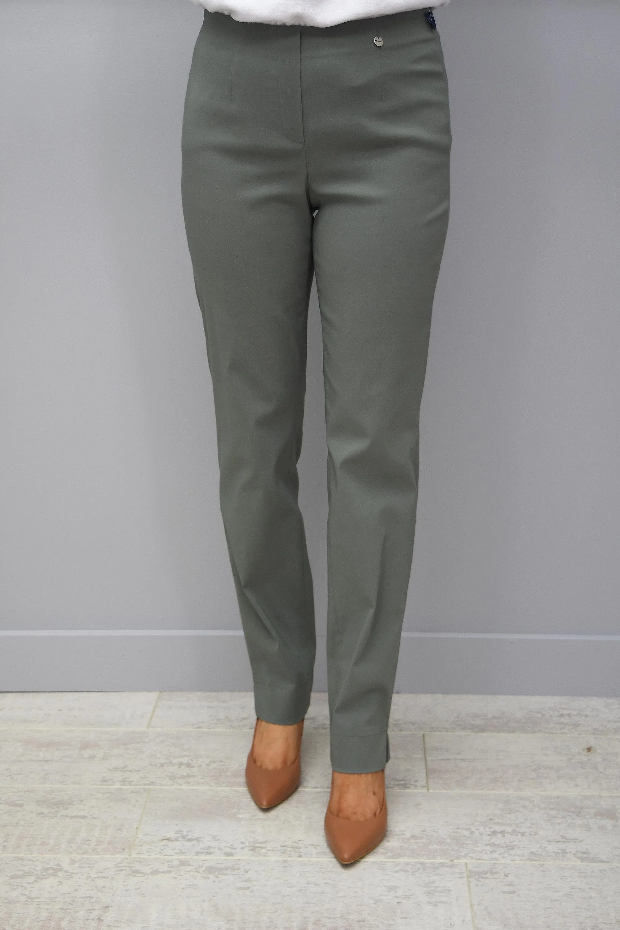 Robell Marie Full Length Trousers Army Green 881 - 51412 5499 881