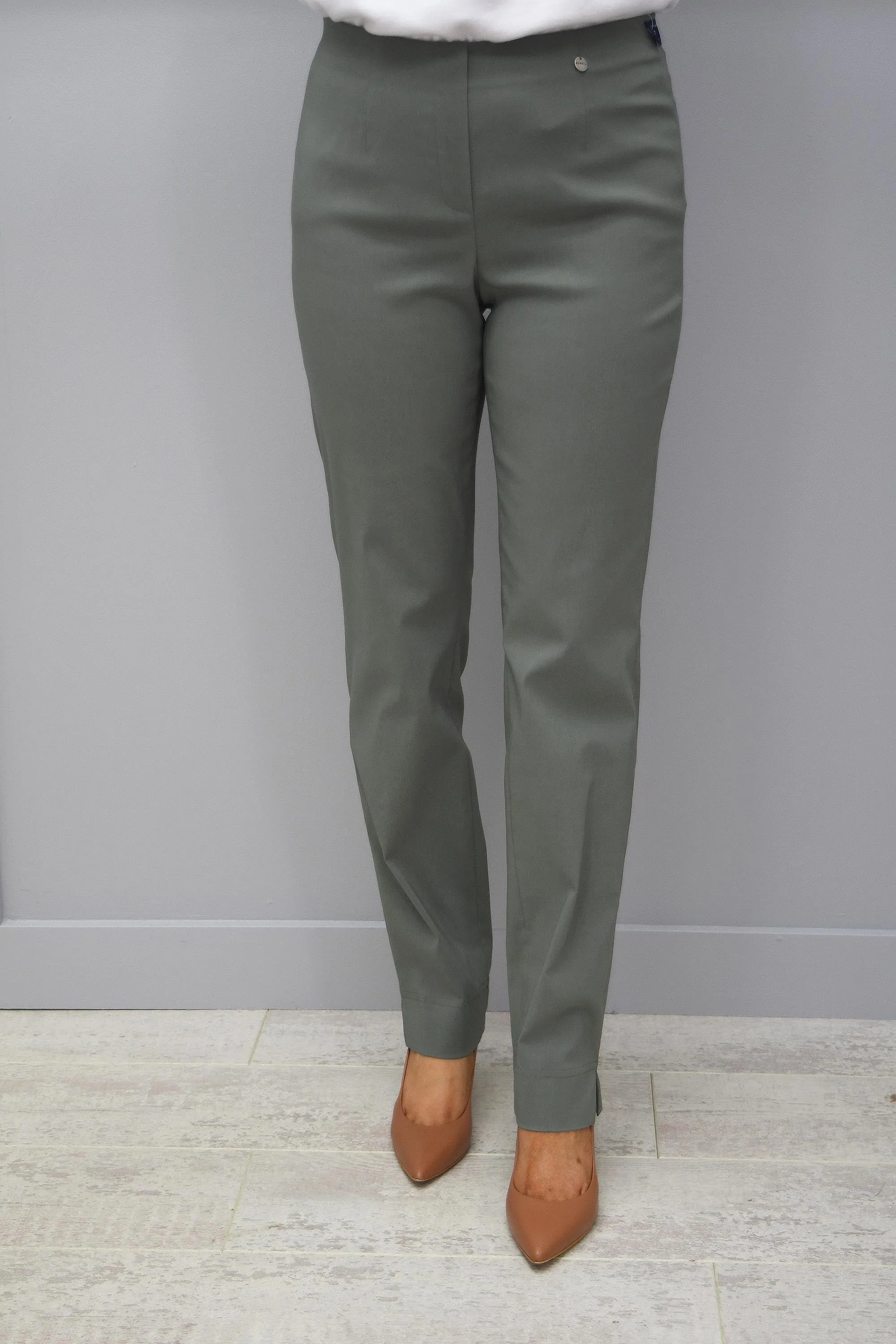 Robell Marie Full Length Trousers Army Green 881 - 51412 5499 881