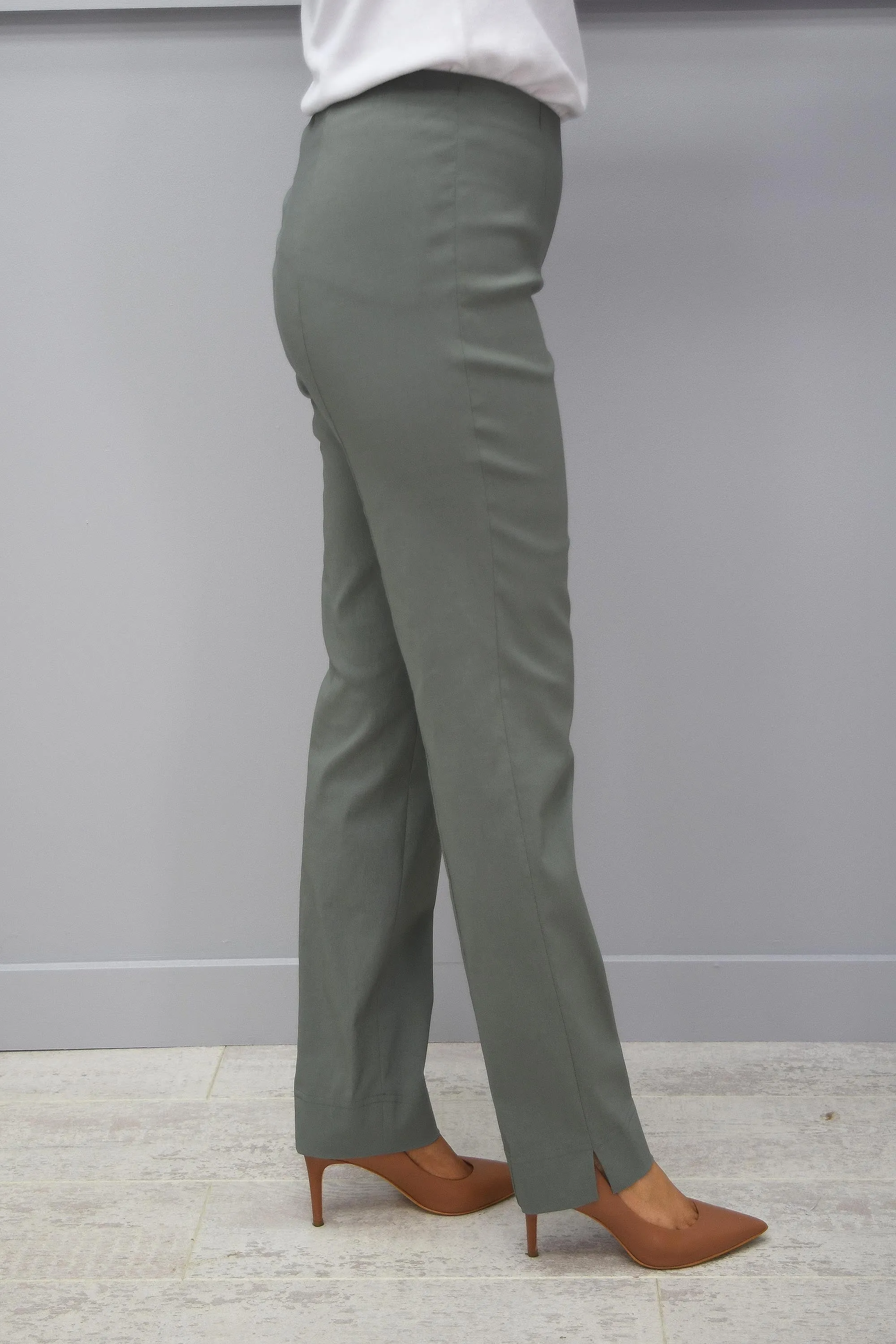 Robell Marie Full Length Trousers Army Green 881 - 51412 5499 881