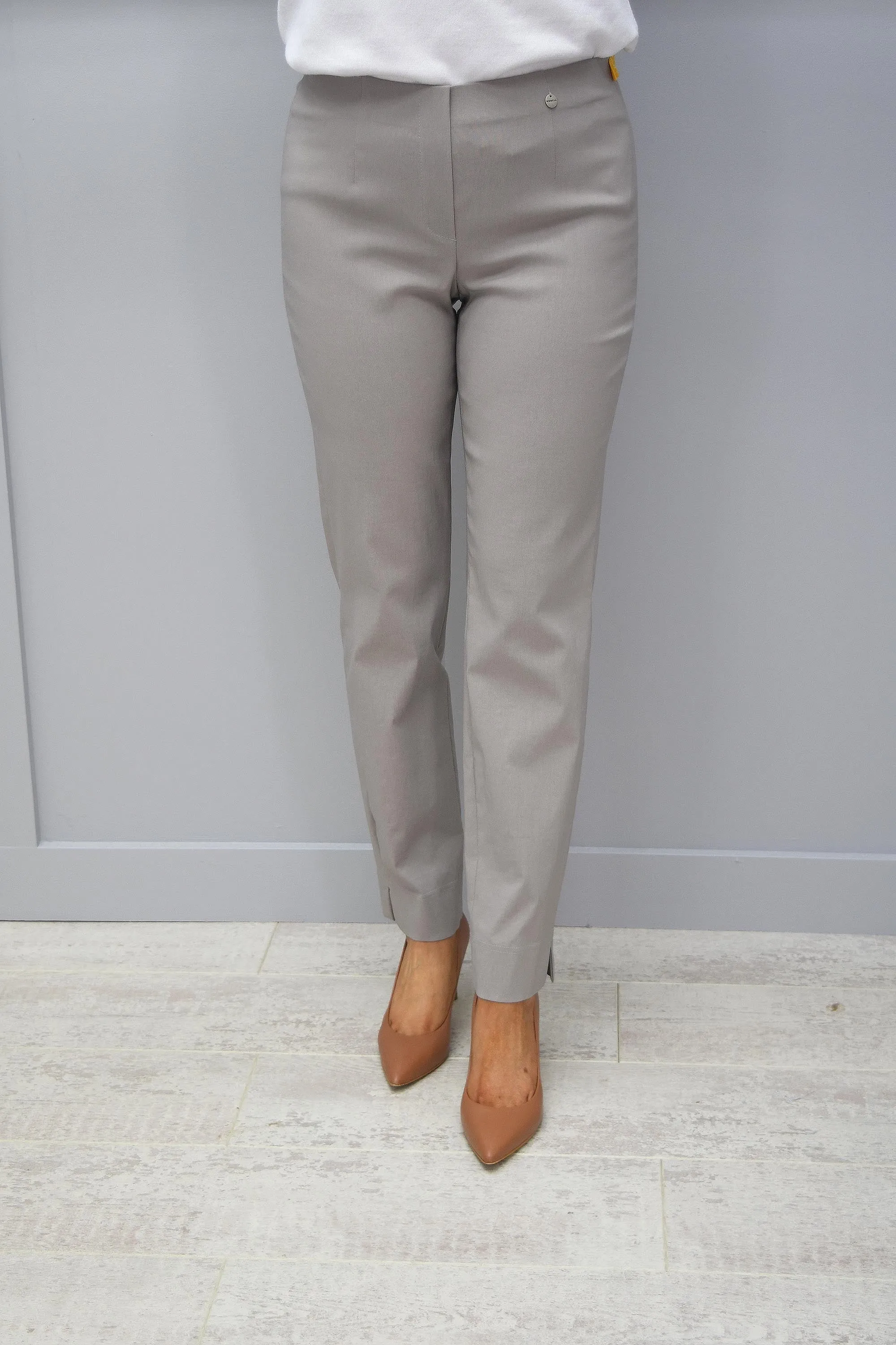 Robell Marie Full Length Trousers Stone 13 - 51412 5499 13