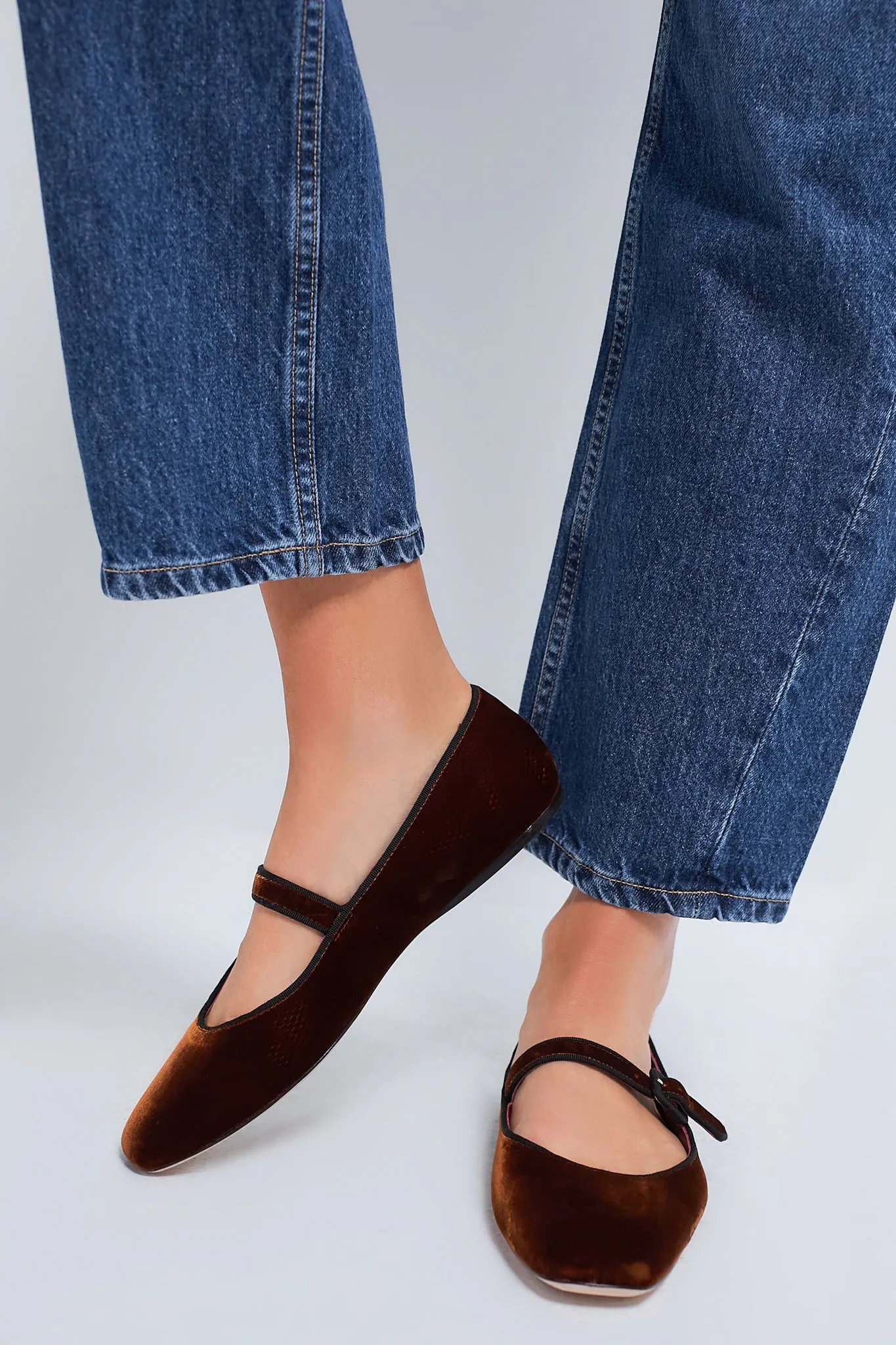 Sienna Velvet Ginger Flats