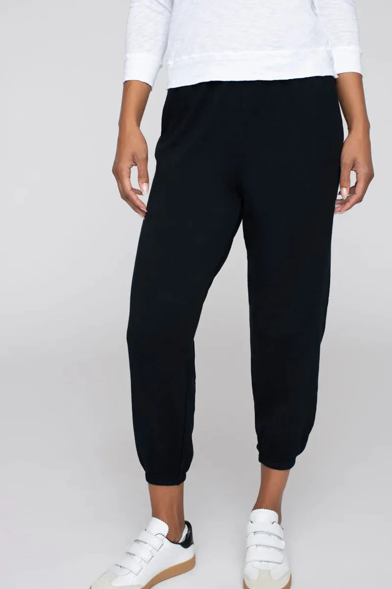 Stateside Soft Fleece Sweatpants with Pockets in Black