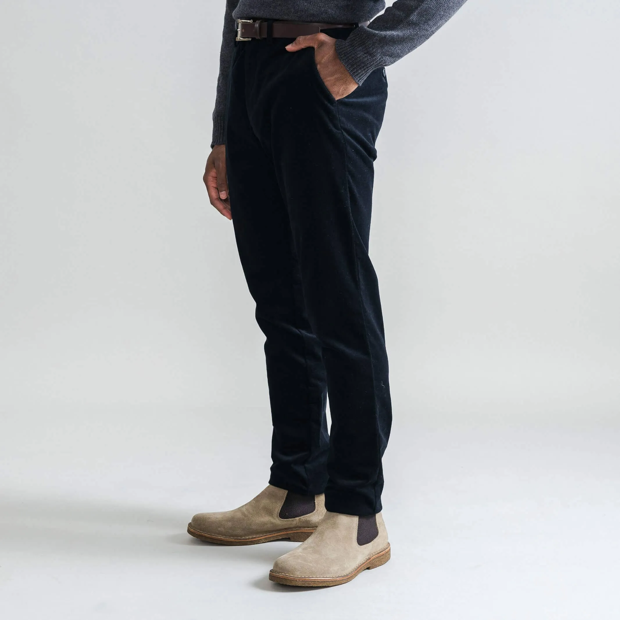 The Dark Navy Corduroy Richmond Chino Custom Pant