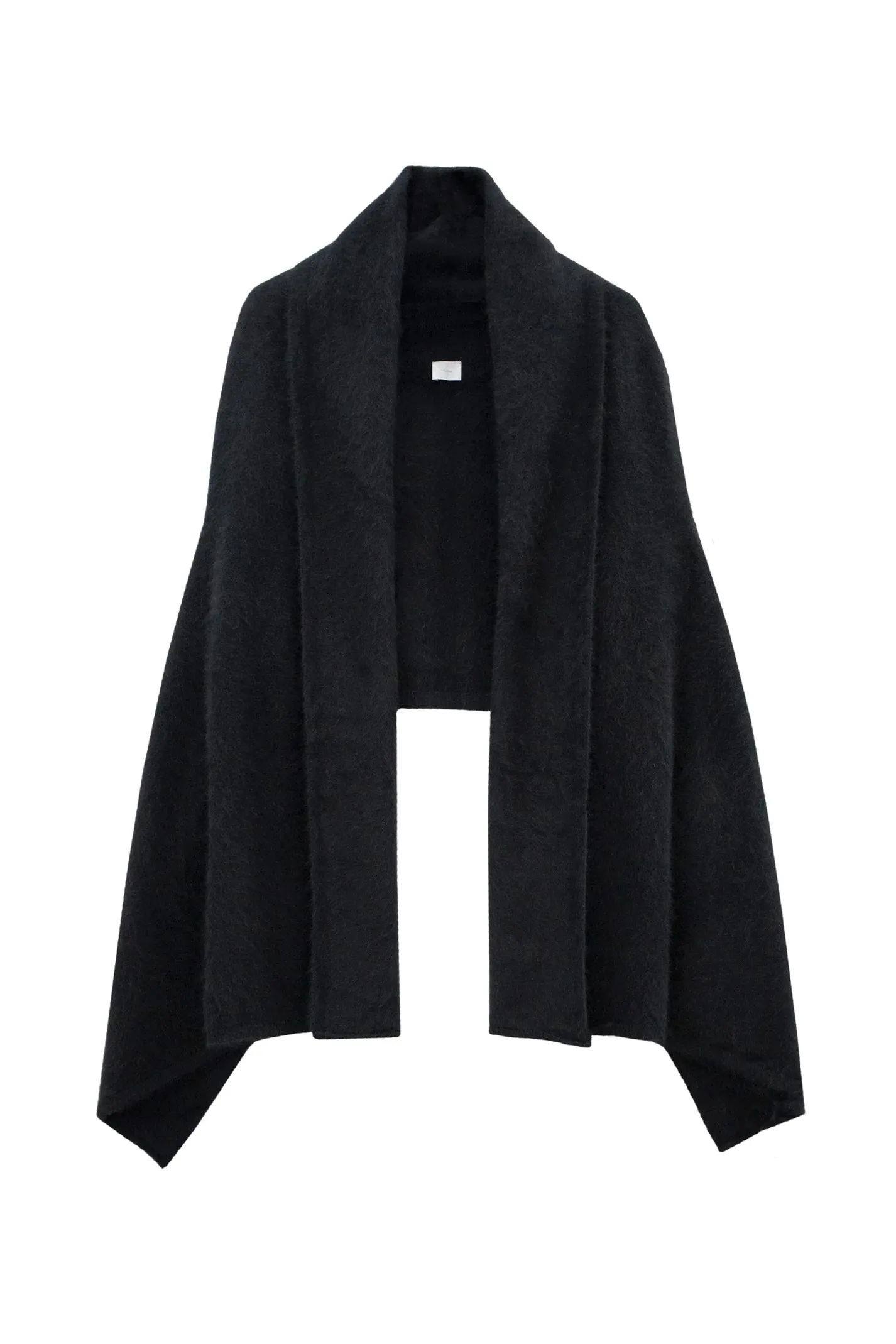 Wool Open Vest Cozy in Black