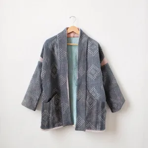 XXS Blue grey diamond embroidery Anoushka Jacket LL047