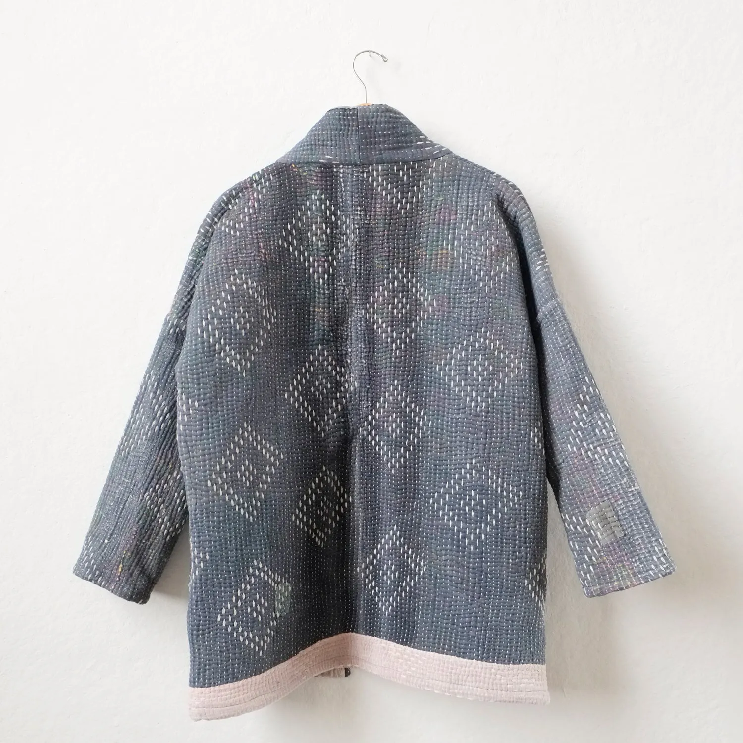 XXS Blue grey diamond embroidery Anoushka Jacket LL047